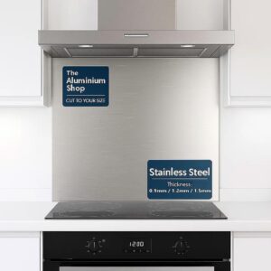 Stainless Steel Brushed Kitchen Splashback 50x60cm