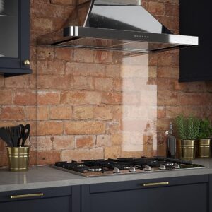 Clear Glass Kitchen Splashback 900mm x 750mm
