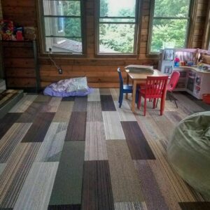 20 x Mixed Colours Plank Carpet Tiles